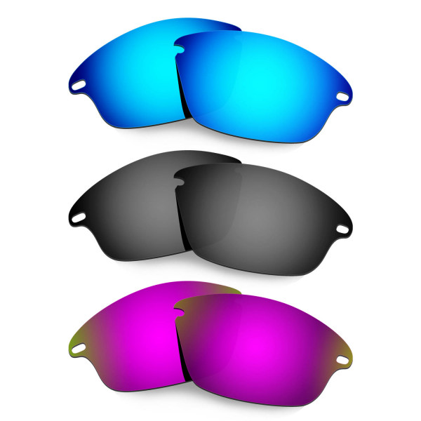 Hkuco Mens Replacement Lenses For Oakley Fast Jacket Blue/Black/Purple Sunglasses