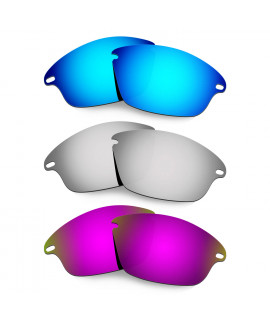 Hkuco Mens Replacement Lenses For Oakley Fast Jacket Blue/Titanium/Purple Sunglasses