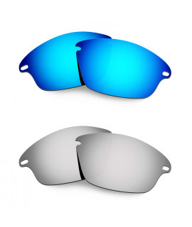 Hkuco Mens Replacement Lenses For Oakley Fast Jacket Blue/Titanium Sunglasses