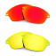 Hkuco Mens Replacement Lenses For Oakley Fast Jacket Red/24K Gold Sunglasses