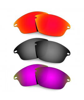 Hkuco Mens Replacement Lenses For Oakley Fast Jacket Red/Black/Purple Sunglasses