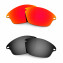 Hkuco Mens Replacement Lenses For Oakley Fast Jacket Red/Black Sunglasses