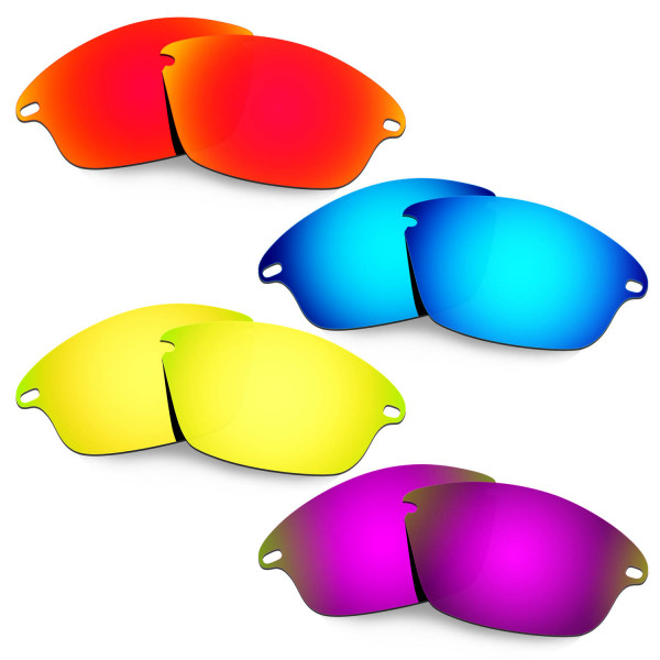 Hkuco Mens Replacement Lenses For Oakley Fast Jacket Red/Blue/24K Gold/Purple Sunglasses