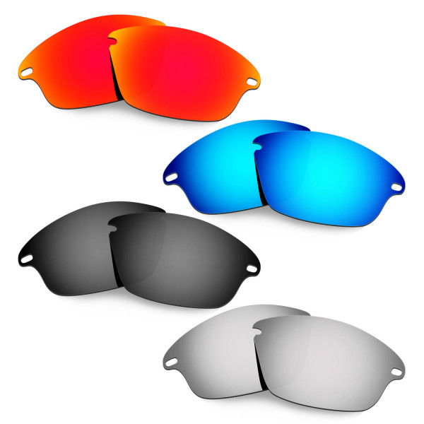 Hkuco Mens Replacement Lenses For Oakley Fast Jacket Red/Blue/Black/Titanium Sunglasses