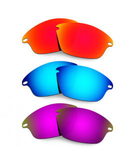 Hkuco Mens Replacement Lenses For Oakley Fast Jacket Red/Blue/Purple Sunglasses