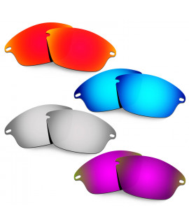 Hkuco Mens Replacement Lenses For Oakley Fast Jacket Red/Blue/Titanium/Purple Sunglasses