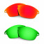 Hkuco Mens Replacement Lenses For Oakley Fast Jacket Red/Emerald Green Sunglasses