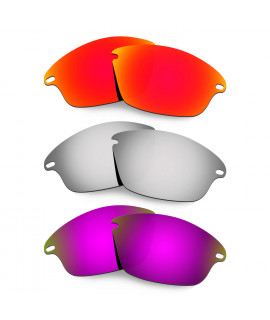 Hkuco Mens Replacement Lenses For Oakley Fast Jacket Red/Titanium/Purple Sunglasses