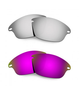 Hkuco Mens Replacement Lenses For Oakley Fast Jacket Sunglasses Titanium Mirror/Purple Polarized