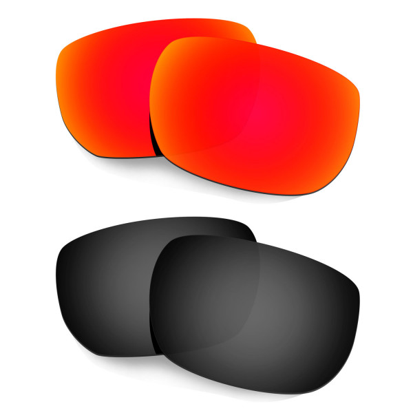 Hkuco Mens Replacement Lenses For Oakley Style Switch Red/Black Sunglasses