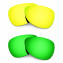 Hkuco Mens Replacement Lenses For Oakley Felon 24K Gold/Emerald Green Sunglasses