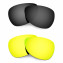 Hkuco Mens Replacement Lenses For Oakley Felon Black/24K Gold Sunglasses