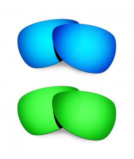 Hkuco Mens Replacement Lenses For Oakley Felon Blue/Green Sunglasses