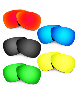 Hkuco Mens Replacement Lenses For Oakley Felon Red/Blue/Black/24K Gold/Emerald Green Sunglasses