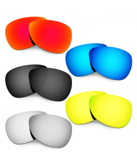Hkuco Mens Replacement Lenses For Oakley Felon Red/Blue/Black/24K Gold/Titanium Sunglasses