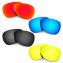 Hkuco Mens Replacement Lenses For Oakley Felon Red/Blue/Black/24K Gold Sunglasses