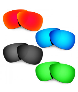 Hkuco Mens Replacement Lenses For Oakley Felon Red/Blue/Black/Emerald Green Sunglasses