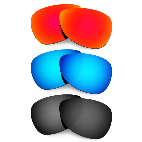 Hkuco Mens Replacement Lenses For Oakley Felon Red/Blue/Black Sunglasses