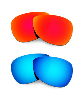 Hkuco Mens Replacement Lenses For Oakley Felon Red/Blue Sunglasses