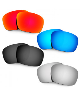 Hkuco Mens Replacement Lenses For Oakley Badman Red/Blue/Black/Titanium Sunglasses