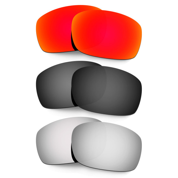 Hkuco Mens Replacement Lenses For Oakley X Squared Red/Black/Titanium Sunglasses