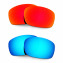 Hkuco Mens Replacement Lenses For Oakley X Squared Red/Blue Sunglasses