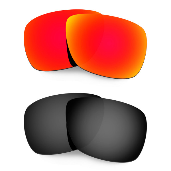Hkuco Mens Replacement Lenses For Oakley Inmate Red/Black Sunglasses