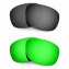 Hkuco Mens Replacement Lenses For Oakley Ten X Black/Emerald Green Sunglasses