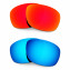 Hkuco Mens Replacement Lenses For Oakley Ten X Red/Blue Sunglasses