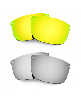 Hkuco Mens Replacement Lenses For Oakley Carbon Blade 24K Gold/Titanium Sunglasses