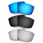Hkuco Mens Replacement Lenses For Oakley Carbon Blade Blue/Black/Titanium Sunglasses
