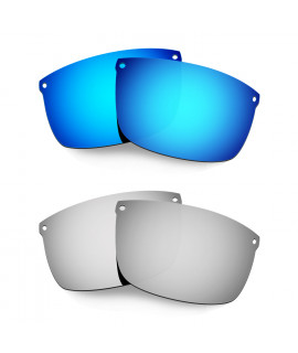 Hkuco Mens Replacement Lenses For Oakley Carbon Blade Blue/Titanium Sunglasses
