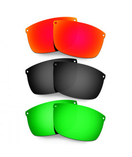 Hkuco Mens Replacement Lenses For Oakley Carbon Blade Red/Black/Emerald Green Sunglasses