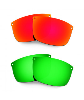 Hkuco Mens Replacement Lenses For Oakley Carbon Blade Red/Emerald Green Sunglasses