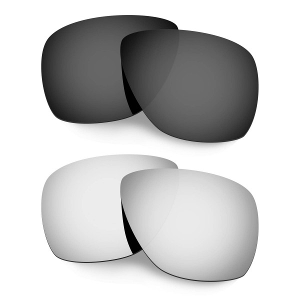 Hkuco Mens Replacement Lenses For Oakley Breadbox Black/Titanium Sunglasses