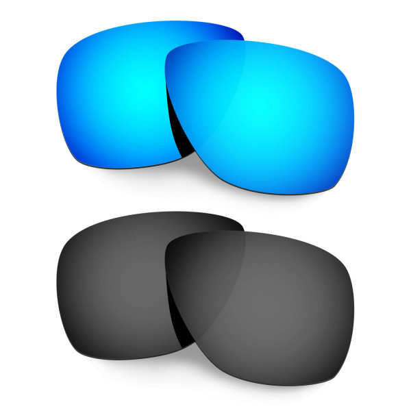 Hkuco Mens Replacement Lenses For Oakley Breadbox Sunglasses Blue/Black Polarized 