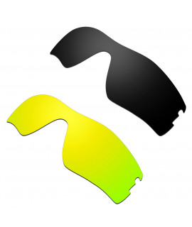 Hkuco Mens Replacement Lenses For Oakley Radar Pitch Black/24K Gold Sunglasses