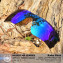 Hkuco Mens Replacement Lenses For Oakley Radar Pitch Blue/Black/Titanium Sunglasses
