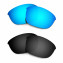 HKUCO Blue+Black Polarized Replacement Lenses For Oakley Half Jacket 2.0 Sunglasses