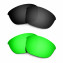 Hkuco Mens Replacement Lenses For Oakley Half Jacket 2.0 Black/Emerald Green Sunglasses