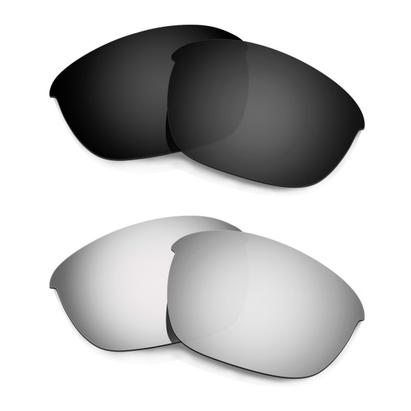Hkuco Mens Replacement Lenses For Oakley Half Jacket 2.0 Black/Titanium Sunglasses