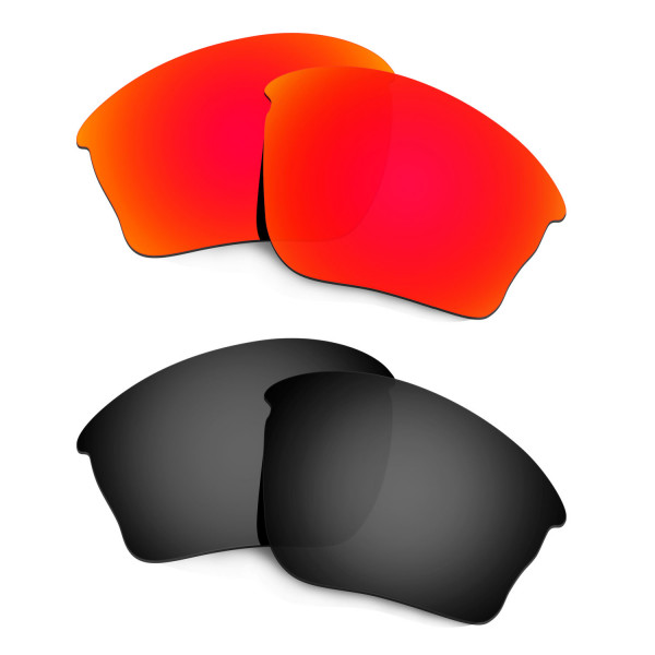HKUCO Red+Black Polarized Replacement Lenses For Oakley Half jacket XLJ Sunglasses