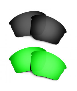 Hkuco Mens Replacement Lenses For Oakley Half Jacket XLJ Black/Emerald Green Sunglasses