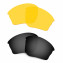 Hkuco Mens Replacement Lenses For Oakley Half Jacket XLJ Sunglasses Black/Transparent Yellow Polarized