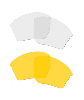 Hkuco Mens Replacement Lenses For Oakley Half Jacket XLJ Sunglasses Transparent/Transparent Yellow Polarized