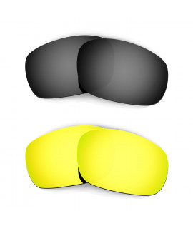Hkuco Mens Replacement Lenses For Oakley Jawbone Black/24K Gold Sunglasses