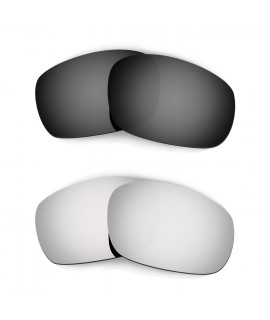 Hkuco Mens Replacement Lenses For Oakley Jawbone Black/Titanium Sunglasses