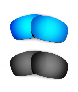 Hkuco Mens Replacement Lenses For Oakley Jawbone Sunglasses Blue/Black Polarized 