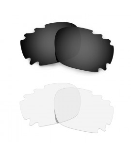 Hkuco Mens Replacement Lenses For Oakley Jawbone Sunglasses Black/Transparent Polarized