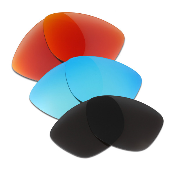 HKUCO Red+Blue+Black Polarized Replacement Lenses For Oakley Jupiter Sunglasses